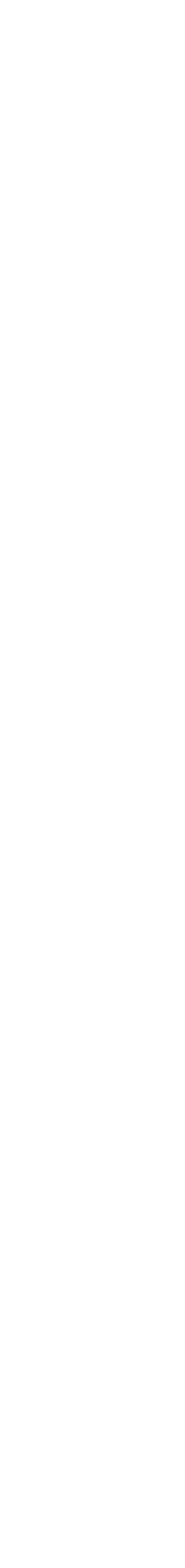 A thin, white vertical arrow pointing downward, centered on a light gray background.